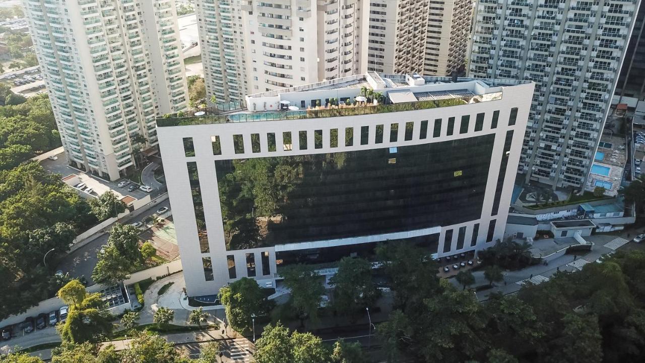 里约热内卢巴拉亚特兰帝卡国际酒店 外观 照片 Aerial view of the building